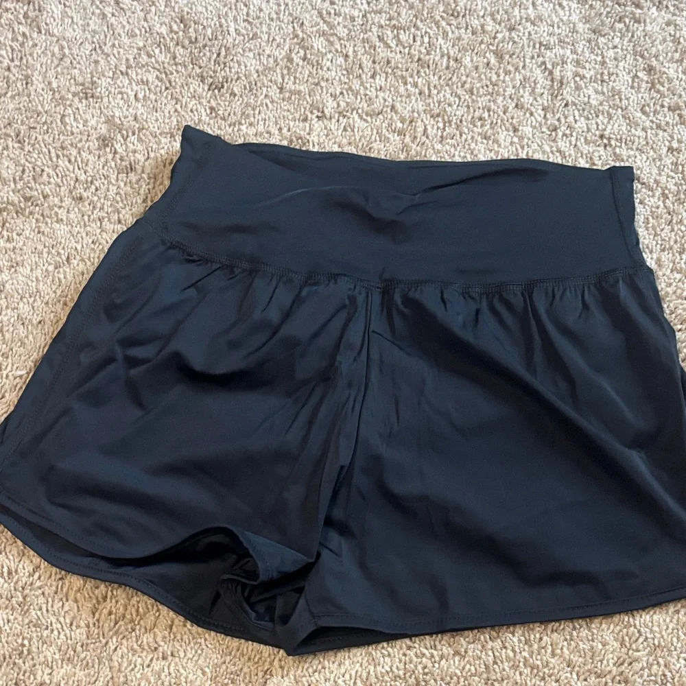 Women’s Black Athletic Shorts - Lightweight Performance - Picture 1 of 5